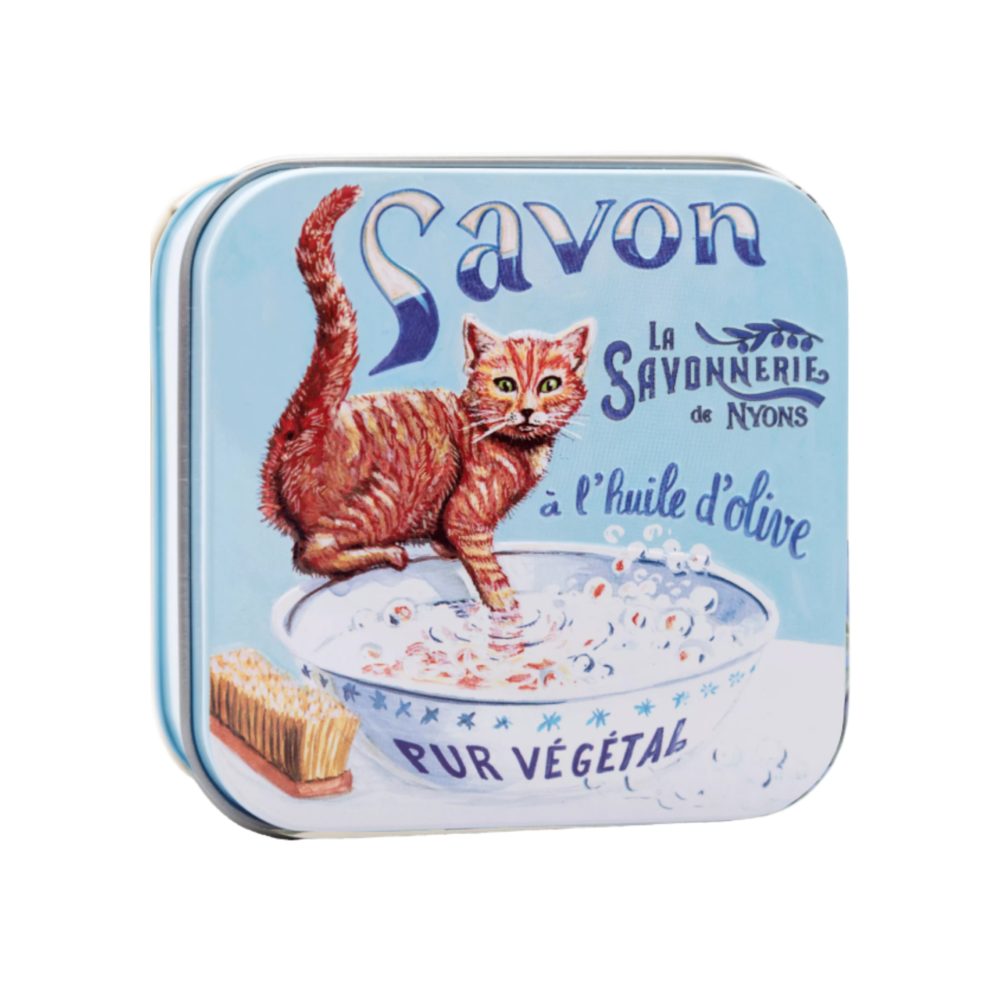 Mačička červená mydlo v plechovej krabičke  vôňa kvet bavlny Darčekové Provencearomatik