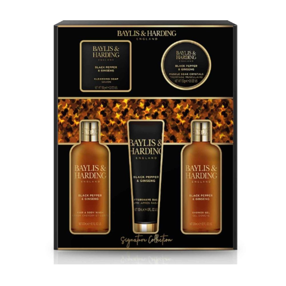 Darčekový set Baylis & Harding starostlivosť o telo pre pánov Čierne korenie a Ginger  5 ks Darčekové balenia Provencearomatik